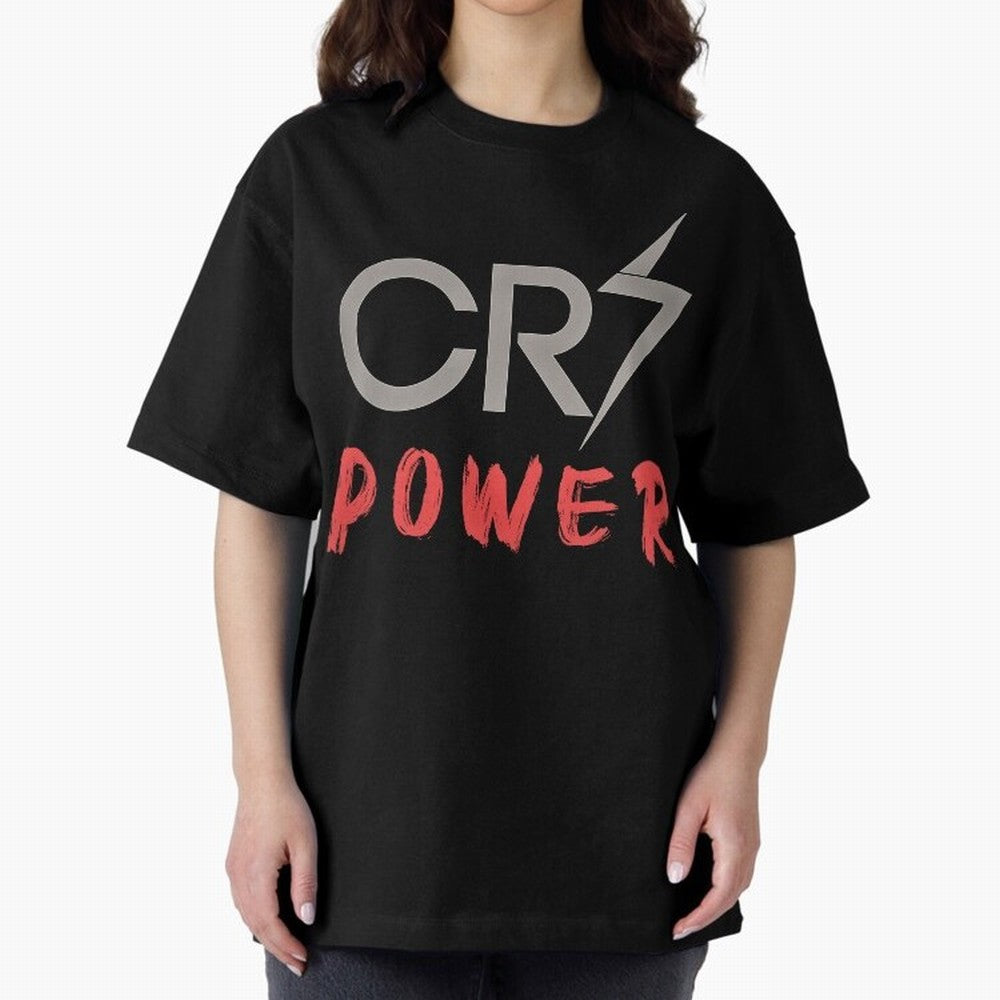 CR7 Power 2 Oversized T-Shirt Celebrate Football Dreams Across FIFA World Cup 2026 Group Stage Featuring Haaland and Mbappe, Argentina, France and Brazil Energy, Soccer Culture, Superstar Moments, National Team Dreams and Competitive Fire; Ideal