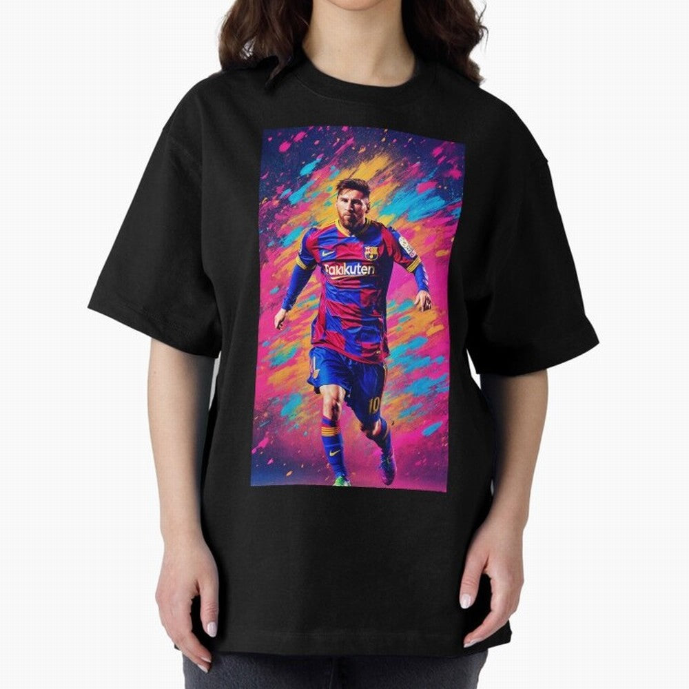 Lionel Messi Oversized T-Shirt Keep the Legacy of Match Day Hype around FIFA World Cup 2026, Haaland and Mbappe, Spain, Football History, Final Match Energy, Crowd Noise and Once in a Lifetime Moments; Great for Supporters Who Love Legendary