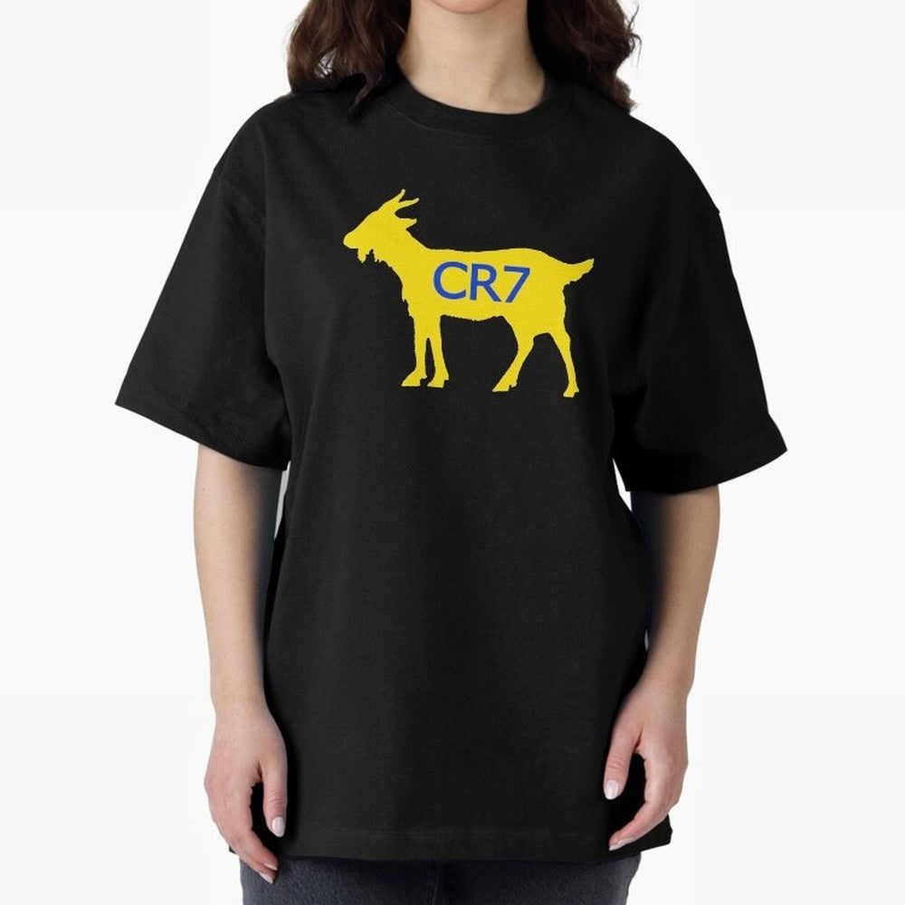 CR7 GOAT Yellow Al Nassr Oversized T-Shirt Honor Champions and Dreams in FIFA World Cup 2026 Group Stage for Fans of Messi, Neymar and Mbappe and England, Bringing Classic Soccer Heritage, Championship Pressure, Fan Loyalty and International Pride;