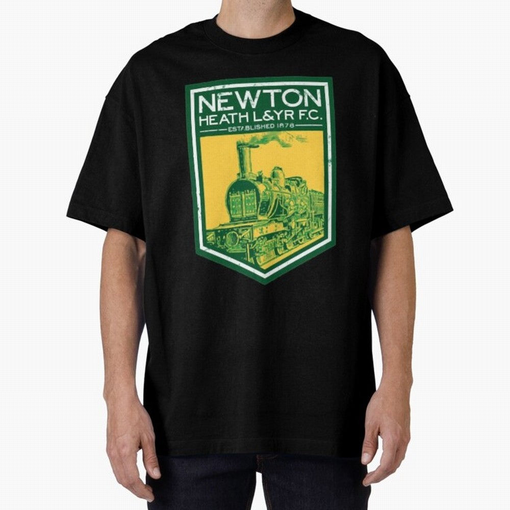 Manchester United Newton Heath 1878 Oversized T-Shirt Stand with Match Day Hype around FIFA World Cup 2026, Messi, CR7 and Mbappe, Brazil, Portugal and Argentina, Match Day Excitement, Supporter Culture, Golden Goals and Global Football Passion;