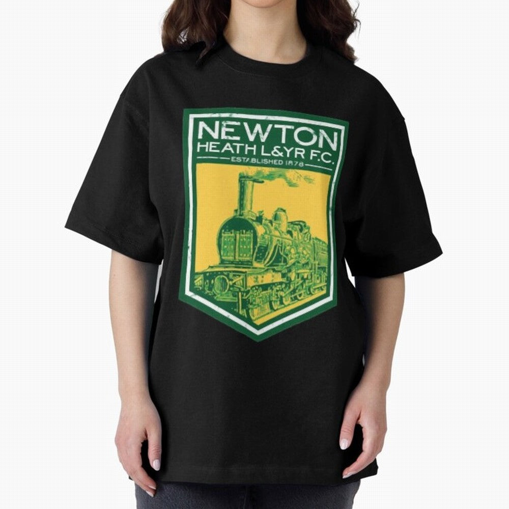 Manchester United Newton Heath 1878 Oversized T-Shirt Stand with Match Day Hype around FIFA World Cup 2026, Messi, CR7 and Mbappe, Brazil, Portugal and Argentina, Match Day Excitement, Supporter Culture, Golden Goals and Global Football Passion;