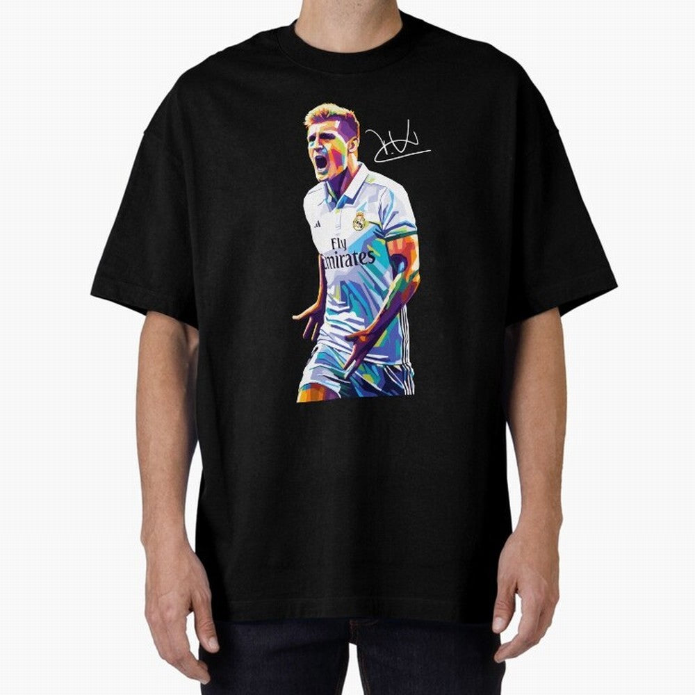 Kroos Footballer Wpap Art Oversized T-Shirt Make Your Look Match FIFA World Cup 2026 Filled with Messi, Neymar and Mbappe, England, France and Netherlands Energy, Stadium Chants, National Pride, Trophy Dreams and Unforgettable Football Memories;