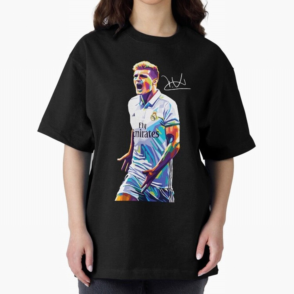 Kroos Footballer Wpap Art Oversized T-Shirt Make Your Look Match FIFA World Cup 2026 Filled with Messi, Neymar and Mbappe, England, France and Netherlands Energy, Stadium Chants, National Pride, Trophy Dreams and Unforgettable Football Memories;
