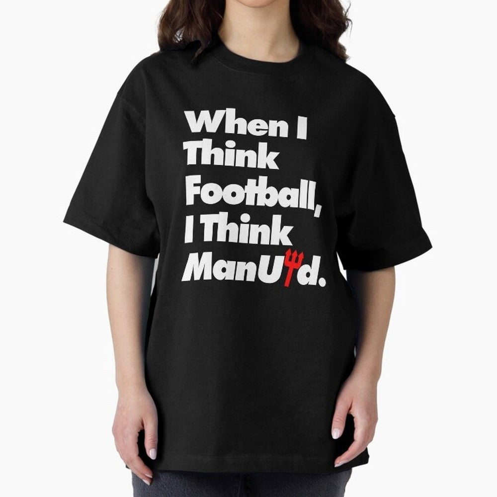Manchester United Oversized T-Shirt Relive Match Day Hype around FIFA World Cup 2026 USA Canada Mexico, Mbappe and Neymar, Brazil, Retro Football Energy, Iconic Rivalries, Trophy Chase Drama and Stadium Atmosphere; Ideal for Fans Who Follow Messi,