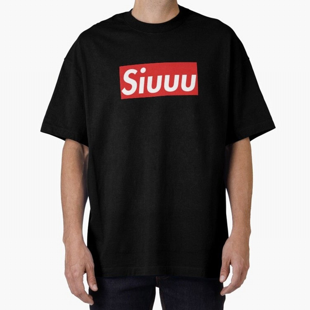 Siuu Oversized T-Shirt Support Iconic Players in FIFA World Cup 2026 Group Stage Spirit, Filled with Argentina, Mbappe and Neymar, Champion Mindset, Group Stage Buzz, Knockout Tension and Passionate Fan Culture; Great for Supporters Who Love