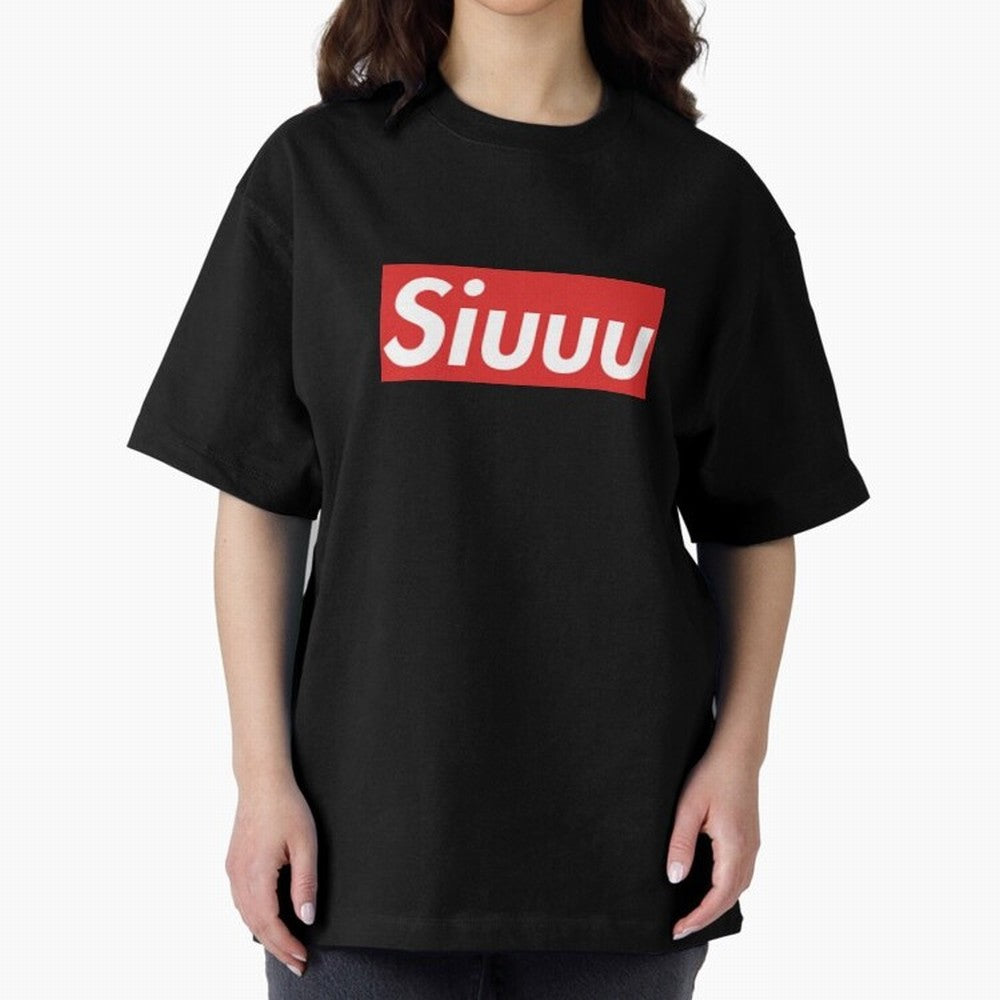 Siuu Oversized T-Shirt Support Iconic Players in FIFA World Cup 2026 Group Stage Spirit, Filled with Argentina, Mbappe and Neymar, Champion Mindset, Group Stage Buzz, Knockout Tension and Passionate Fan Culture; Great for Supporters Who Love