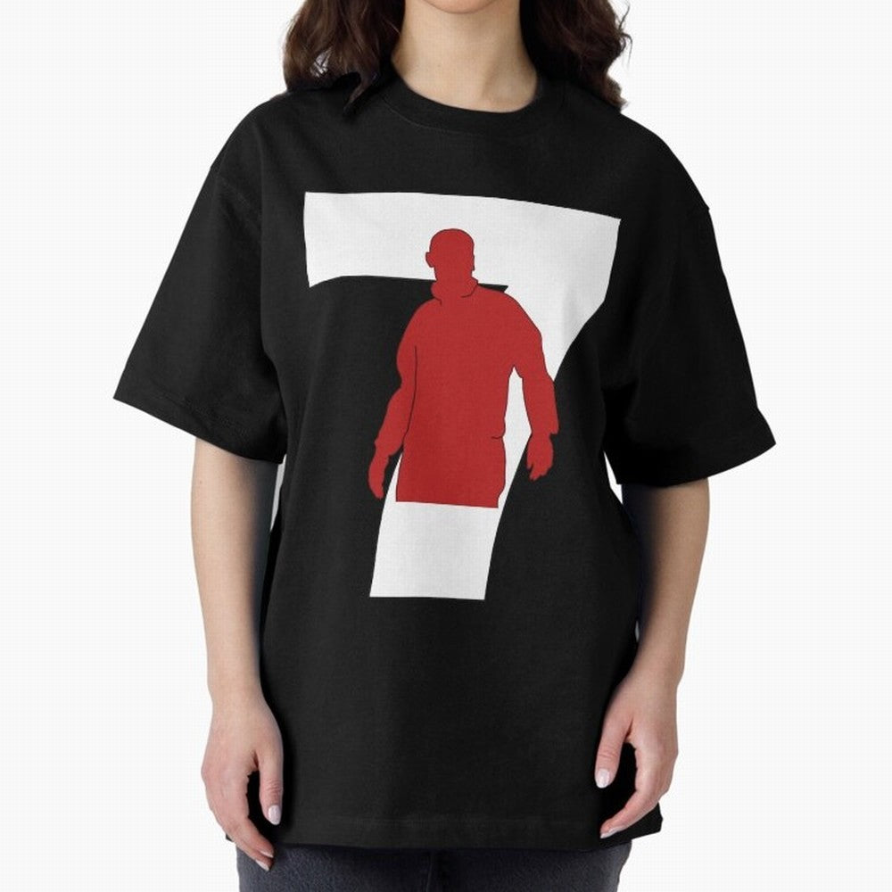 Eric Cantona Manchester United 7 Oversized T-Shirt Represent Football Lovers during FIFA World Cup 2026 USA Canada Mexico for Fans of Mbappe and Brazil, Bringing Supporter Pride, Iconic Celebrations, Legendary Names and Global Match Day Energy;