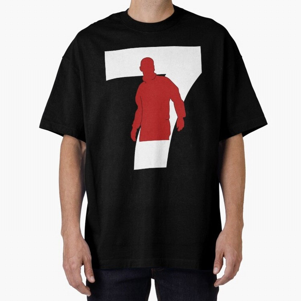 Eric Cantona Manchester United 7 Oversized T-Shirt Represent Football Lovers during FIFA World Cup 2026 USA Canada Mexico for Fans of Mbappe and Brazil, Bringing Supporter Pride, Iconic Celebrations, Legendary Names and Global Match Day Energy;