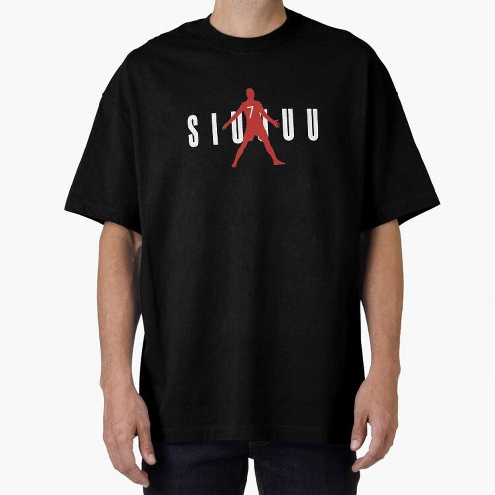 Cristiano Ronaldo Manchester United Siuuuu Oversized T-Shirt Live for the Drama of FIFA World Cup 2026 Built around Messi, CR7 and Mbappe, France Energy, Football Festival Excitement, Trophy Ambitions, Country Rivalries and Star Player Buzz; Great
