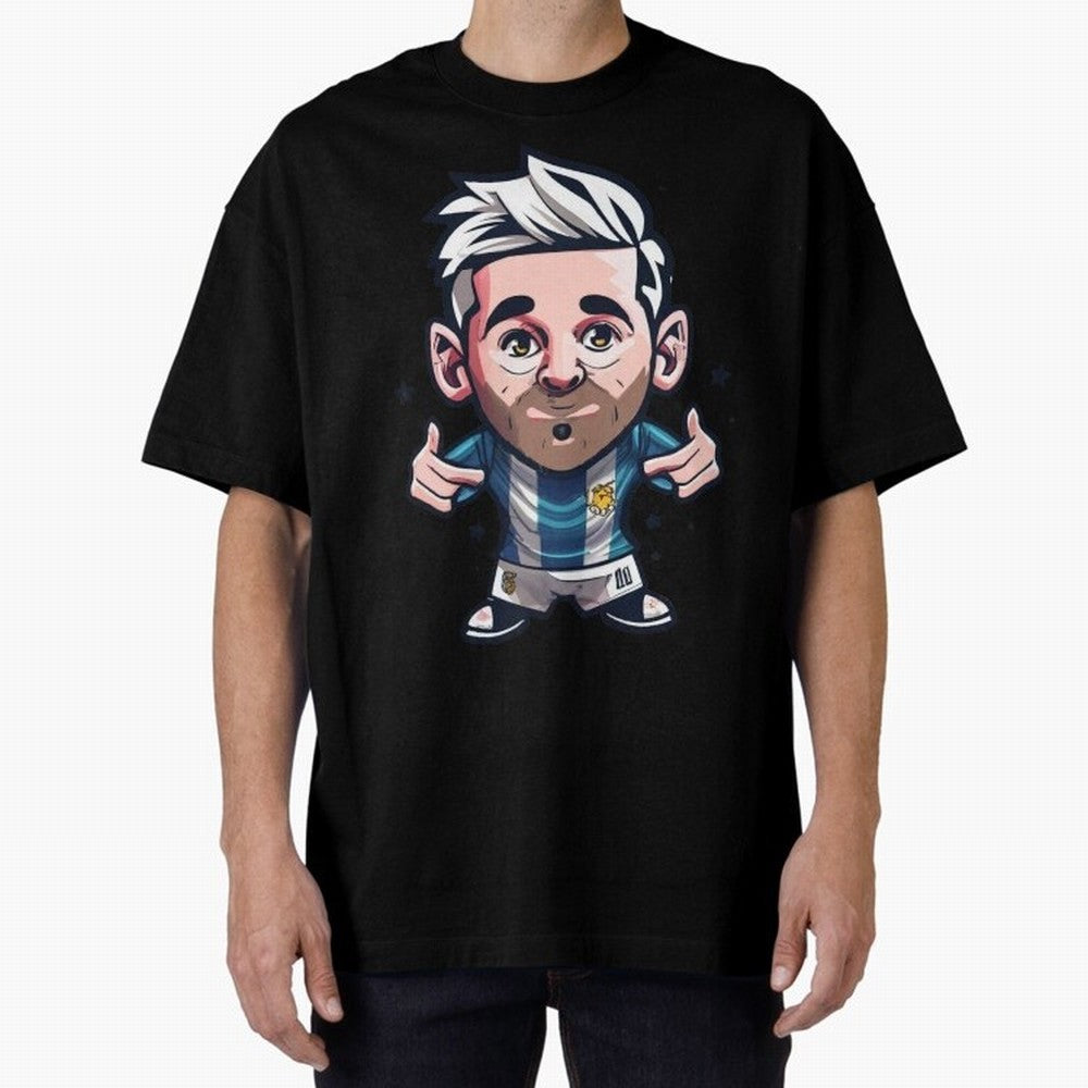 Lionel Messi Oversized T-Shirt Showcase FIFA World Cup 2026 USA Canada Mexico for Fans of Neymar, Haaland and Cristiano Ronaldo and Brazil, Bringing Fan Favorite Moments, National Team Passion, Big Match Drama and Soccer History; Perfect for