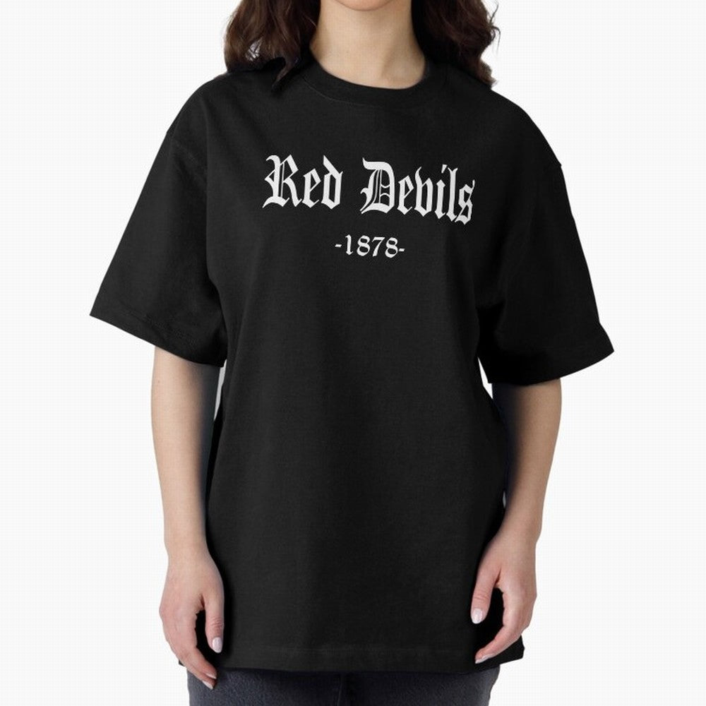 Red Devils Oversized T-Shirt Support the Legends of FIFA World Cup 2026 Group Stage for Fans of Messi and Spain and Netherlands, Bringing Match Day Excitement, Supporter Culture, Golden Goals and Global Football Passion; Ideal for Football Dads,
