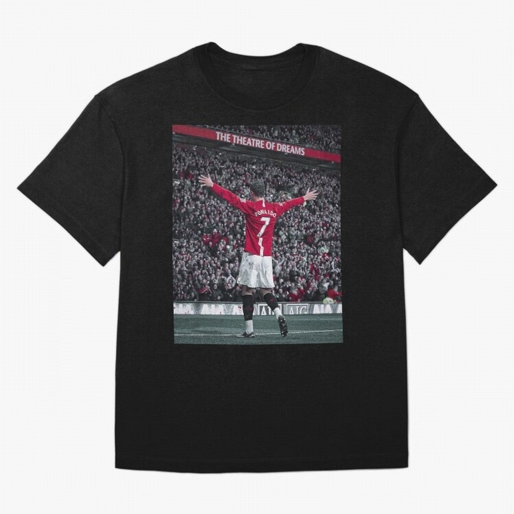 Cristiano Ronaldo Manchester United Oversized T-Shirt Celebrate FIFA World Cup 2026 Group Stage Spirit, Celebrating Portugal, CR7 and Messi, Supporter Pride, Iconic Celebrations, Legendary Names and Global Match Day Energy; Ideal for Football Dads,