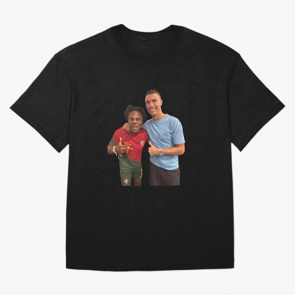 ISHOWSPEED MET RONALDO Oversized T-Shirt Get Ready for the FIFA World Cup 2026 USA Canada Mexico Journey through Mbappe and Neymar Highlights, Brazil, Portugal and Argentina Pride, Classic Soccer Heritage, Championship Pressure, Fan Loyalty and