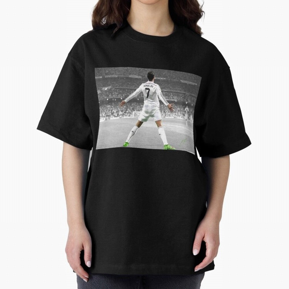 Cristiano Ronaldo 7 Oversized T-Shirt Feel International Energy from FIFA World Cup 2026 for Fans of CR7 and Spain, Bringing Game Day Rituals, Football Legends, Country Pride and the Road to the Final; Made for Die Hard Supporters, Soccer Lovers,
