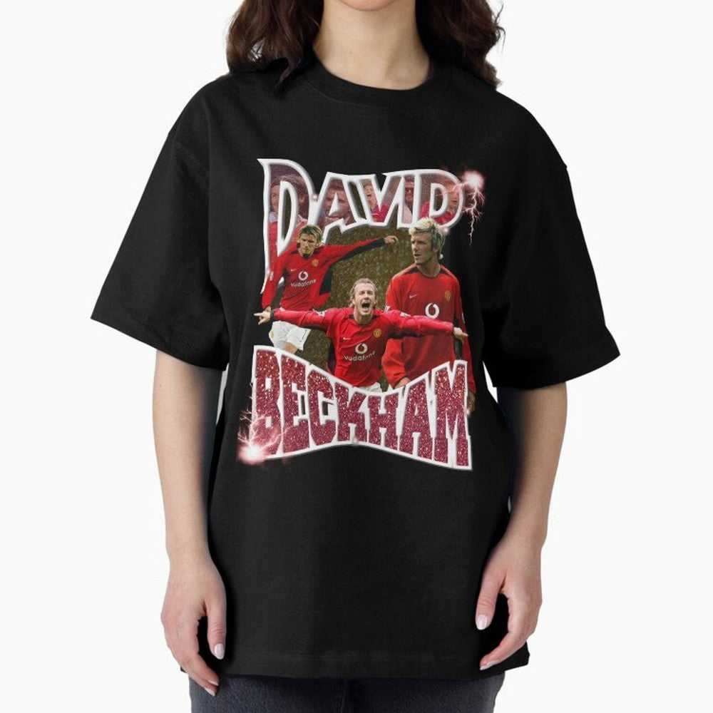 David Beckham Graphic Tee Oversized T-Shirt Represent Fans Who Live for FIFA World Cup 2026 Group Stage Spirit, Featuring France, Messi, Match Day Excitement, Supporter Culture, Golden Goals and Global Football Passion; Great for Supporters Who