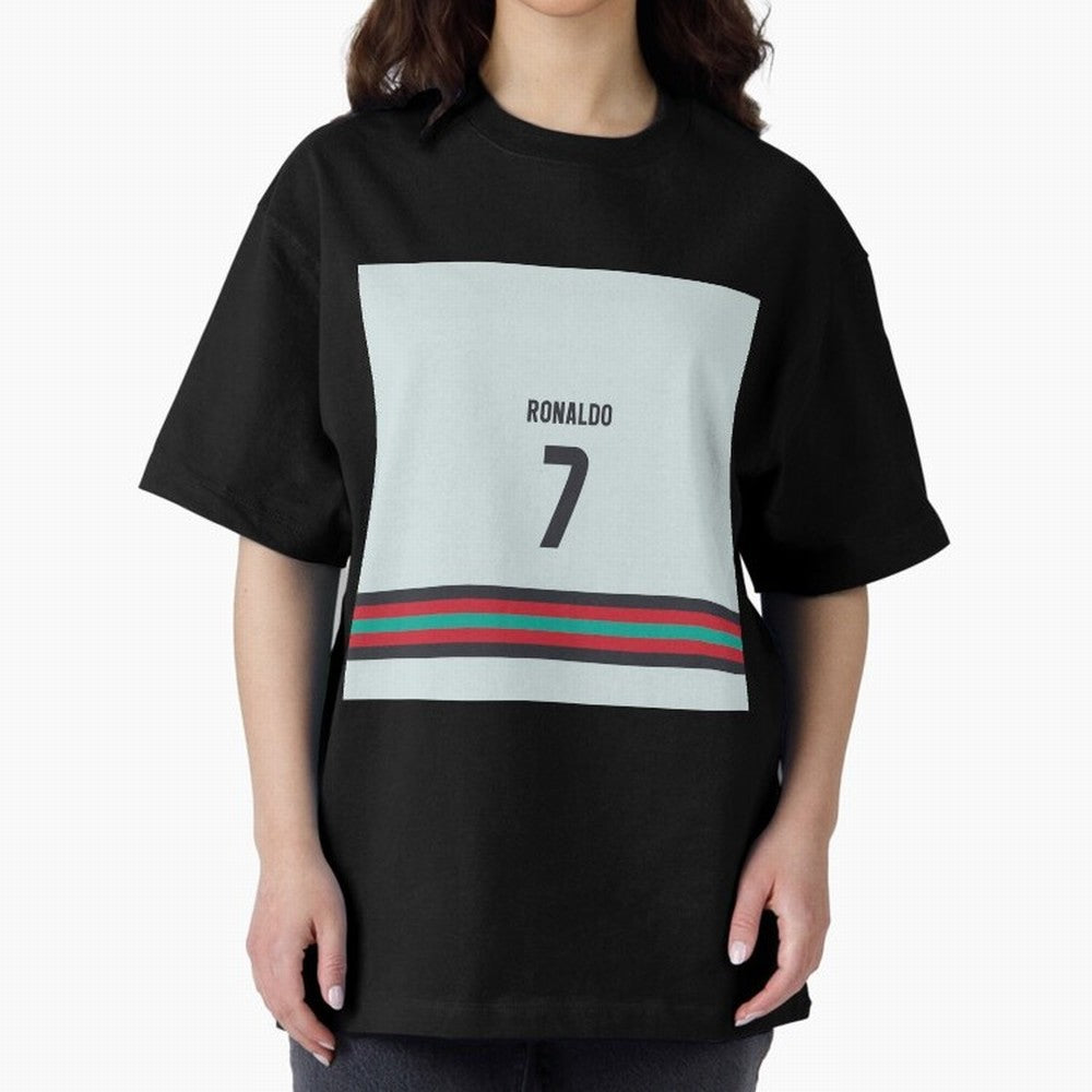 Cristiano Ronaldo Portugal Away Oversized T-Shirt Elevate Match Day Hype around FIFA World Cup 2026 Group Stage, Messi, Neymar and Mbappe, Argentina and Brazil, Tournament Hype, Historic Matchups, Family Viewing Parties and Global Sports Pride;