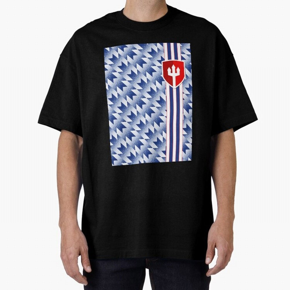 Manchester United 94 Away Jersey Pattern Oversized T-Shirt Bring Retro Soccer Energy to FIFA World Cup 2026 USA Canada Mexico Spirit, Centered on Germany, Mbappe, Football History, Final Match Energy, Crowd Noise and Once in a Lifetime Moments;