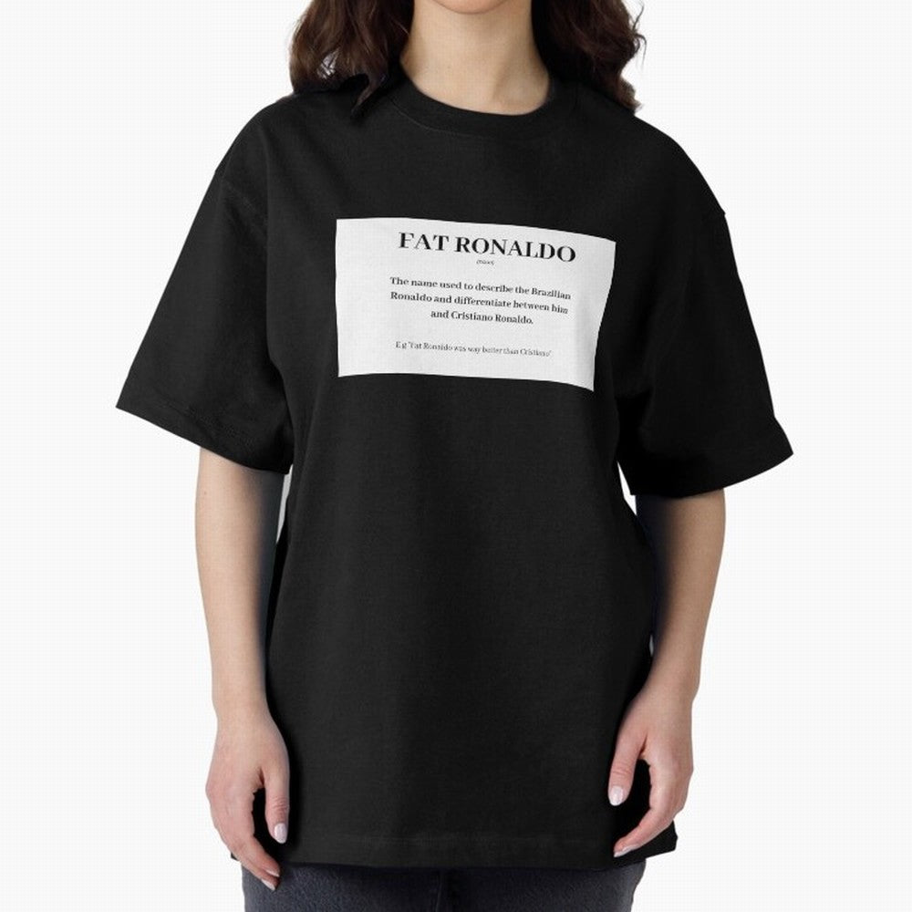 FAT RONALDO Oversized T-Shirt Support Your Favorite Stars during Match Day Hype around FIFA World Cup 2026, CR7, France and Portugal, Worldwide Fan Energy, Dramatic Goals, Stadium Lights and Championship Celebrations; Great for Watch Parties,