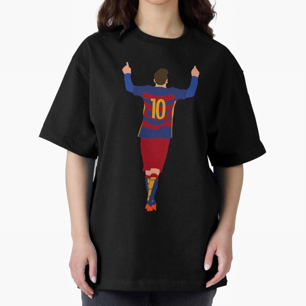 Lionel Messi - Fc Barcelona #s14 Oversized T-Shirt Build FIFA World Cup 2026 USA Canada Mexico for Fans of Neymar, Haaland and Cristiano Ronaldo and Portugal, Spain and Germany, Bringing Championship Spirit, Famous Goals, Roaring Crowds and