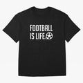 Football Is Life (Blue BG) Oversized T-Shirt Show Love for Legendary Goals in FIFA World Cup 2026 Inspired by Messi, Neymar and Mbappe, England, France and Netherlands Energy, Fan Favorite Moments, National Team Passion, Big Match Drama and Soccer