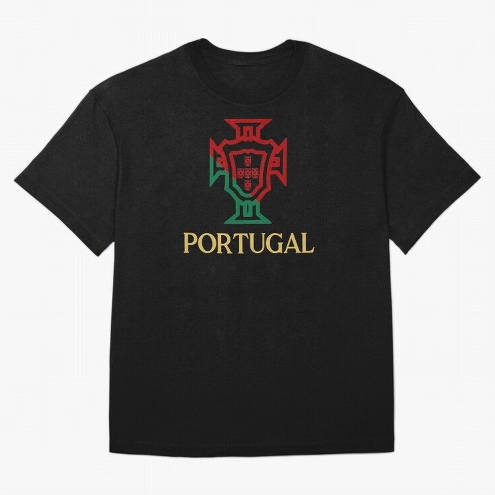 Portugal Tuga D Gold Oversized T-Shirt Celebrate Rivalries and Pride in FIFA World Cup 2026 Spirit, Connected to England and Germany, Messi, Global Supporter Spirit, Legendary Goals, National Colors and Tournament Celebration; Made for Collectors