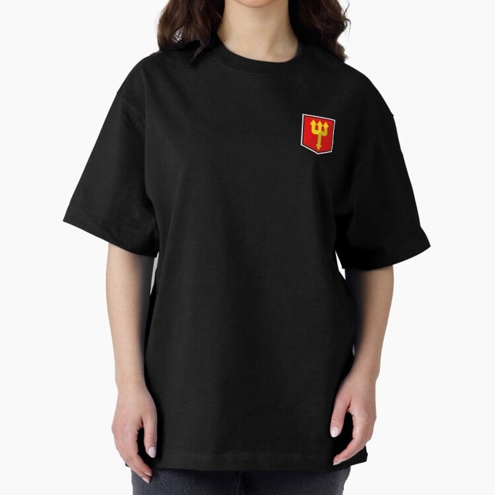 Simple Badge Design Manchester United - The Red Devils Trident Oversized T-Shirt Feel Match Day Hype around FIFA World Cup 2026 USA Canada Mexico, Messi, Germany, Vintage Soccer Flavor, Modern Football Stars, National Flags and Final Night Emotion;