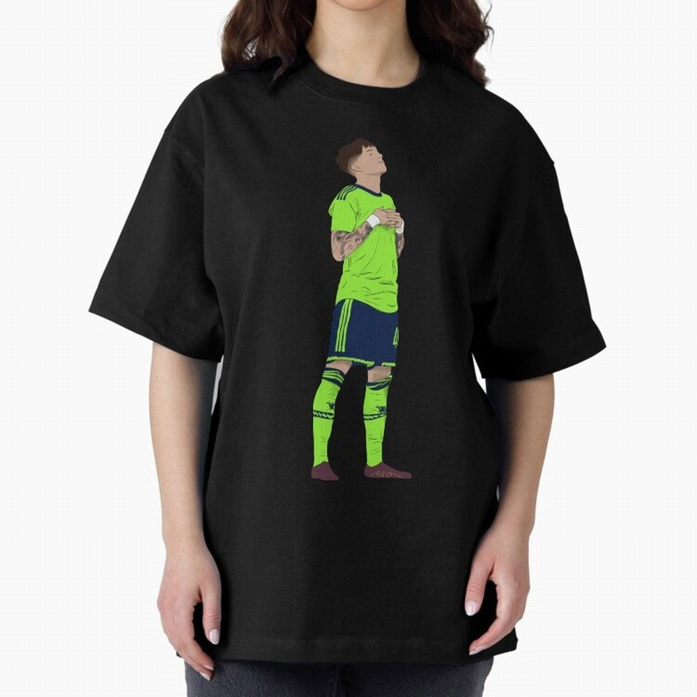 Alejandro Garnacho Ronaldo Peace Goal Celebration Oversized T-Shirt Feel the FIFA World Cup 2026 USA Canada Mexico Journey through Messi, Neymar and Mbappe Highlights, Argentina and Brazil Pride, Stadium Chants, National Pride, Trophy Dreams and