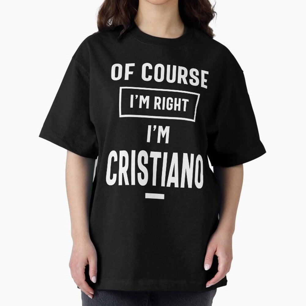 Cristiano Personalized Name Birthday Gift Oversized T-Shirt Support Iconic Players in Match Day Hype around FIFA World Cup 2026, Mbappe and Neymar, France, Goal Celebration Energy, Supporter Heritage, Football Icons and Worldwide Tournament Joy;