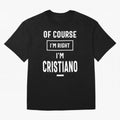 Cristiano Personalized Name Birthday Gift Oversized T-Shirt Support Iconic Players in Match Day Hype around FIFA World Cup 2026, Mbappe and Neymar, France, Goal Celebration Energy, Supporter Heritage, Football Icons and Worldwide Tournament Joy;
