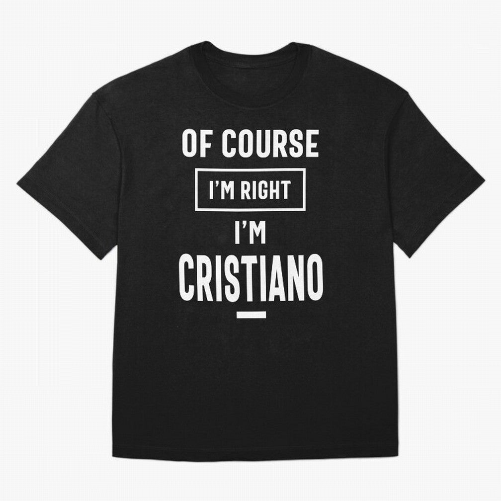 Cristiano Personalized Name Birthday Gift Oversized T-Shirt Support Iconic Players in Match Day Hype around FIFA World Cup 2026, Mbappe and Neymar, France, Goal Celebration Energy, Supporter Heritage, Football Icons and Worldwide Tournament Joy;