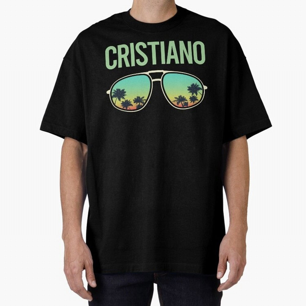 Cool Glasses Cristiano Oversized T-Shirt Bring Home Match Day Hype around FIFA World Cup 2026, Mbappe, Portugal, Goal Celebration Energy, Supporter Heritage, Football Icons and Worldwide Tournament Joy; Ideal for Fans Who Follow Messi, Cristiano