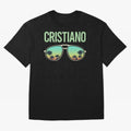 Cool Glasses Cristiano Oversized T-Shirt Bring Home Match Day Hype around FIFA World Cup 2026, Mbappe, Portugal, Goal Celebration Energy, Supporter Heritage, Football Icons and Worldwide Tournament Joy; Ideal for Fans Who Follow Messi, Cristiano