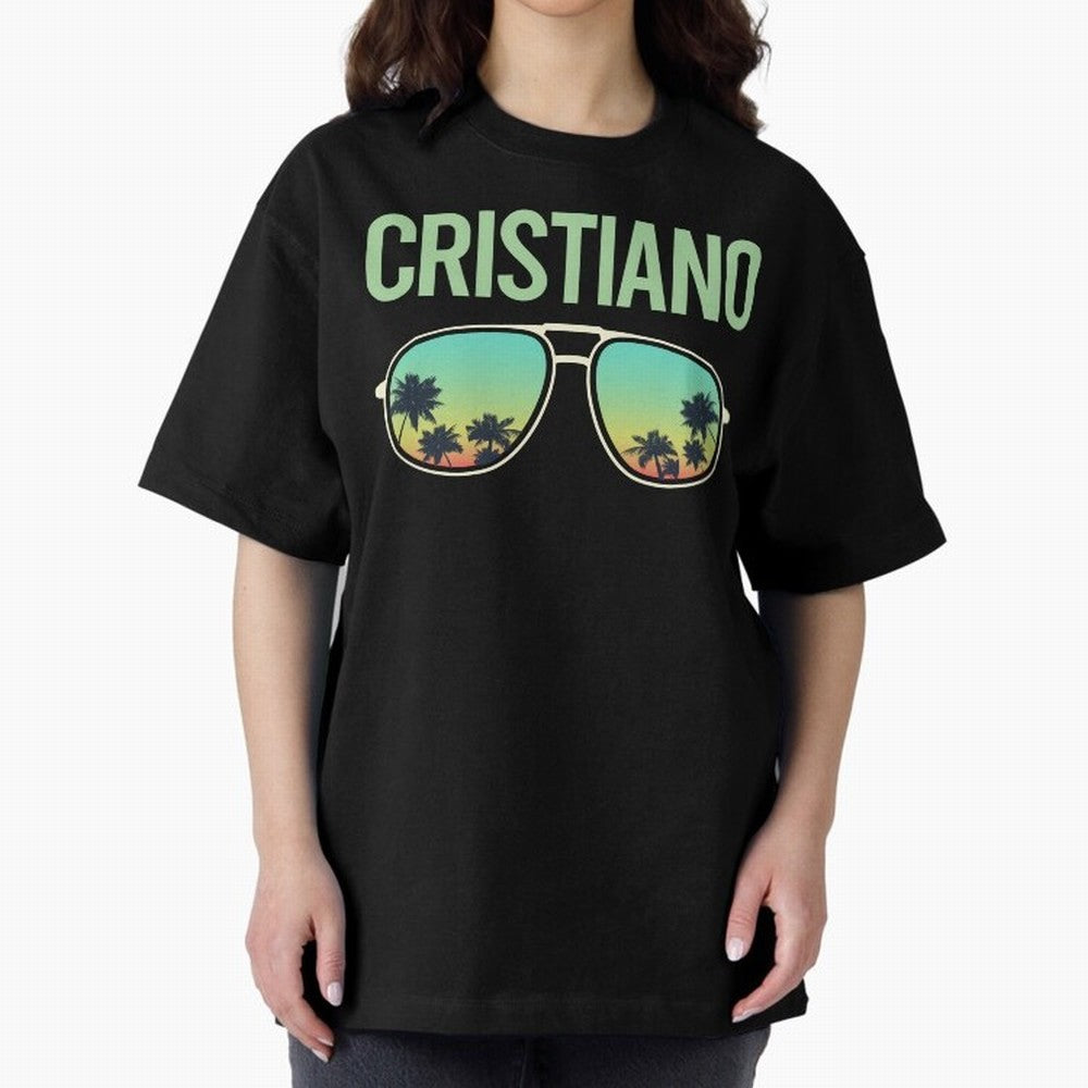 Cool Glasses Cristiano Oversized T-Shirt Bring Home Match Day Hype around FIFA World Cup 2026, Mbappe, Portugal, Goal Celebration Energy, Supporter Heritage, Football Icons and Worldwide Tournament Joy; Ideal for Fans Who Follow Messi, Cristiano
