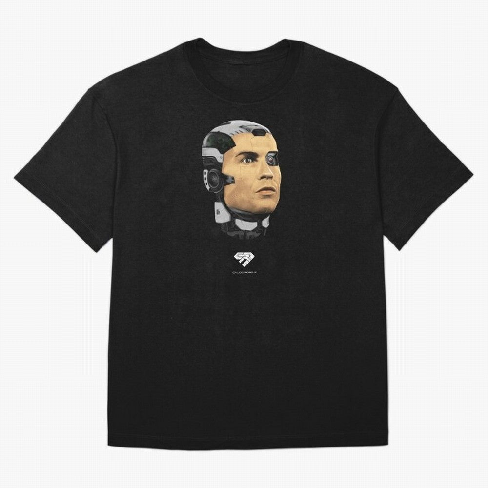 Calcio Robo 7 Oversized T-Shirt Keep the Match Day Mood of FIFA World Cup 2026 USA Canada Mexico for Fans of Cristiano Ronaldo, Haaland and CR7 and England, France and Netherlands, Bringing Classic Soccer Heritage, Championship Pressure, Fan