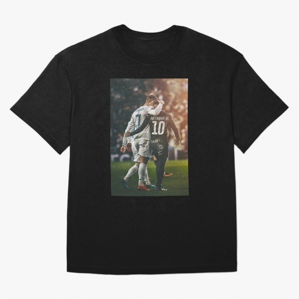 Neymar and Ronaldo Oversized T-Shirt Spotlight FIFA World Cup 2026 Spirit, Filled with England and Germany, CR7, Retro Football Energy, Iconic Rivalries, Trophy Chase Drama and Stadium Atmosphere; Perfect for Supporters Who Want Bold Football