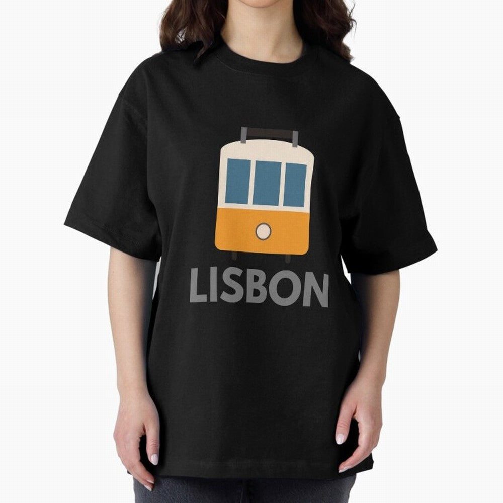 Lisboa Tram (Lisbon city, Portugal) Oversized T-Shirt Relive FIFA World Cup 2026 USA Canada Mexico for Fans of Messi and Germany, Bringing Fan Favorite Moments, National Team Passion, Big Match Drama and Soccer History; Perfect for People Who Love