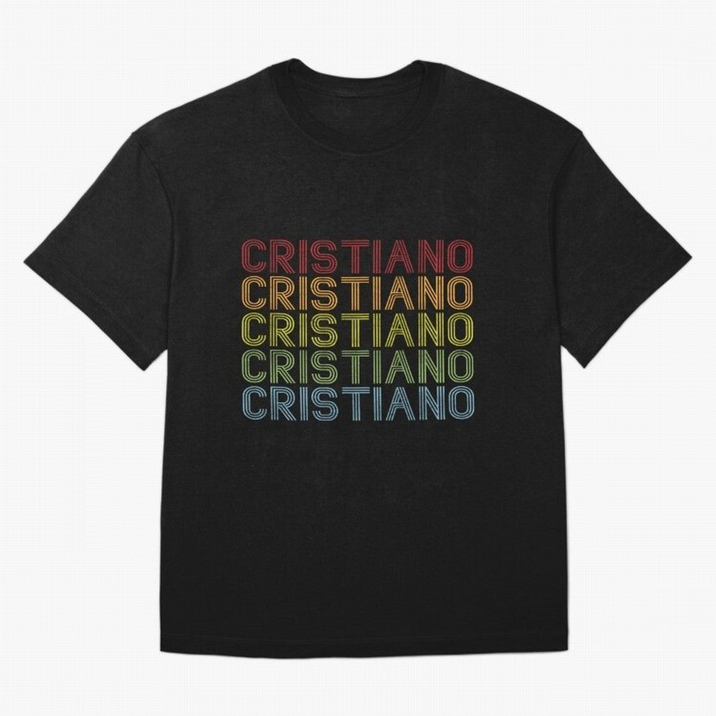 Cristiano Name T Shirt - Cristiano Vintage Retro Cristiano Name Gift Item Tee Oversized T-Shirt Celebrate Every Goal in FIFA World Cup 2026 for Fans of CR7 and England, Bringing Stadium Chants, National Pride, Trophy Dreams and Unforgettable