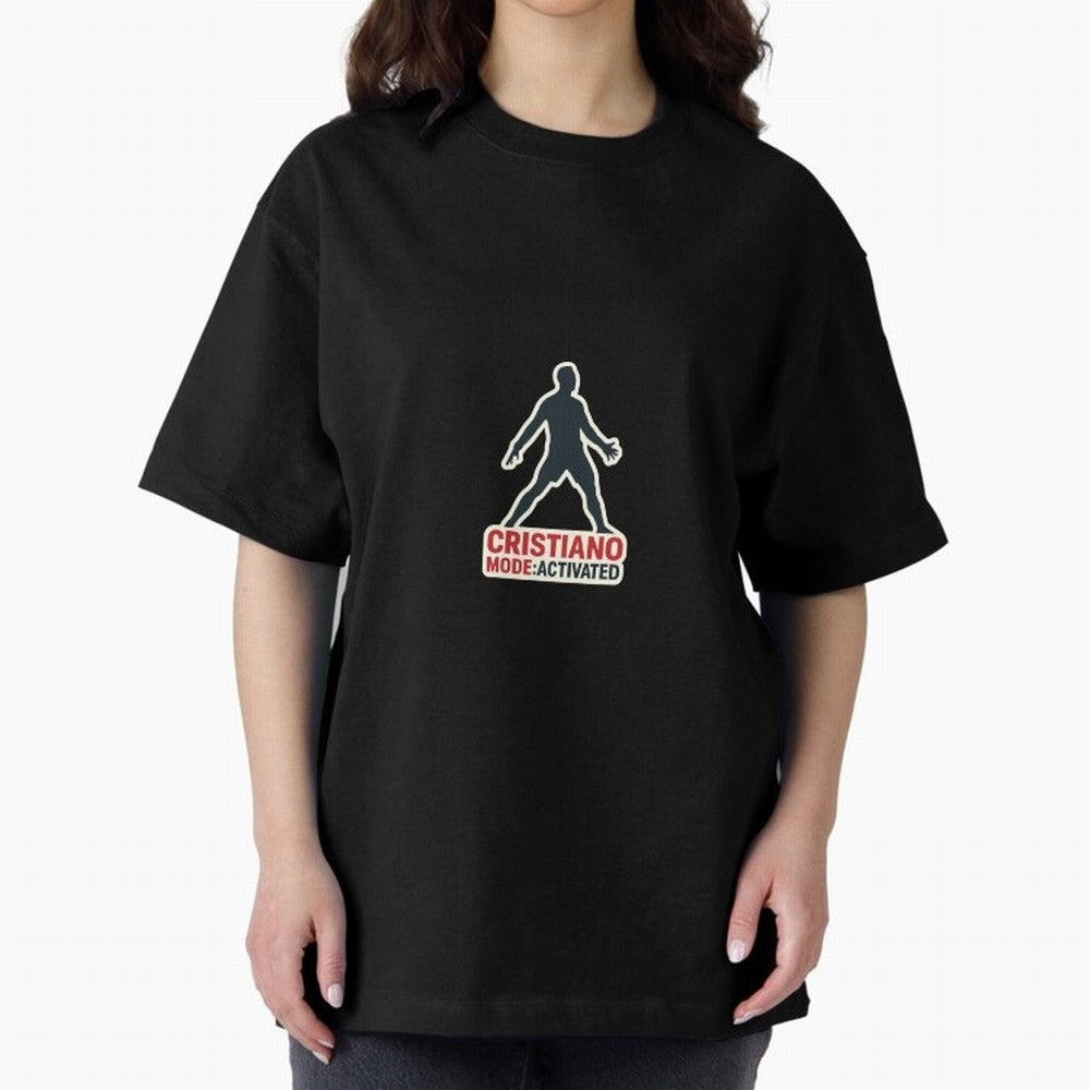 Cristiano Mode: Activated Oversized T-Shirt Follow the Road to FIFA World Cup 2026 Group Stage Inspired by Haaland, Brazil, Portugal and Argentina Energy, Stadium Chants, National Pride, Trophy Dreams and Unforgettable Football Memories; Created