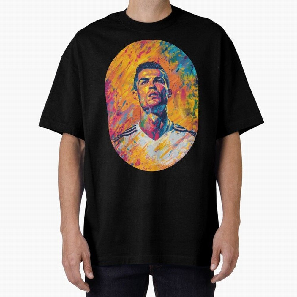 Cristiano Oversized T-Shirt Capture Stadium Memories from Global Football Passion for FIFA World Cup 2026 Group Stage, Featuring Cristiano Ronaldo, Haaland and CR7, Brazil, Portugal and Argentina, Fan Favorite Moments, National Team Passion, Big