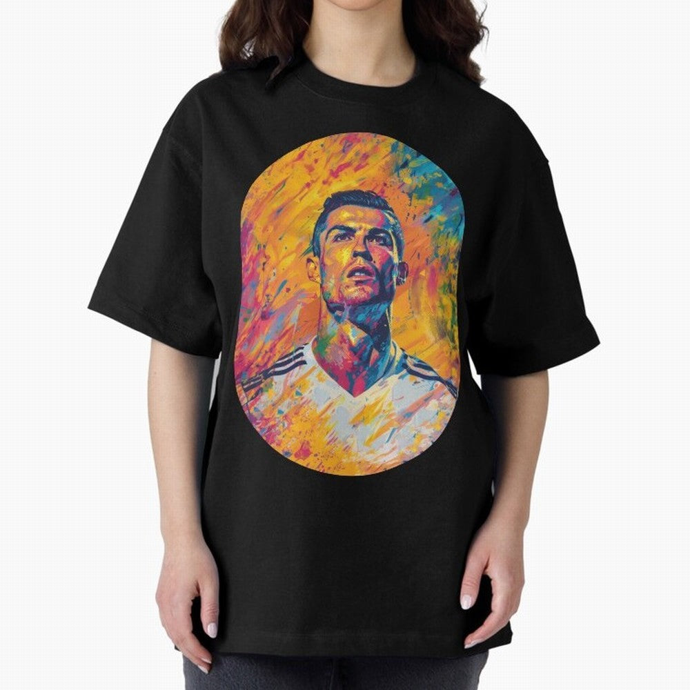 Cristiano Oversized T-Shirt Capture Stadium Memories from Global Football Passion for FIFA World Cup 2026 Group Stage, Featuring Cristiano Ronaldo, Haaland and CR7, Brazil, Portugal and Argentina, Fan Favorite Moments, National Team Passion, Big
