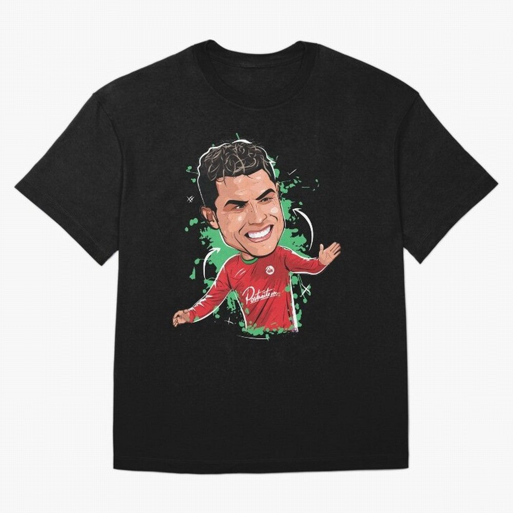 Cristiano Oversized T-Shirt Share the Excitement of FIFA World Cup 2026 for Fans of Messi, Neymar and Mbappe and Portugal, Bringing Goal Celebration Energy, Supporter Heritage, Football Icons and Worldwide Tournament Joy; Ideal for Football Dads,