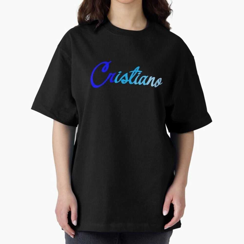 Cristiano Oversized T-Shirt Follow the Road to the FIFA World Cup 2026 Journey through Cristiano Ronaldo, Haaland and CR7 Highlights, Argentina, France and Brazil Pride, Vintage Soccer Flavor, Modern Football Stars, National Flags and Final Night