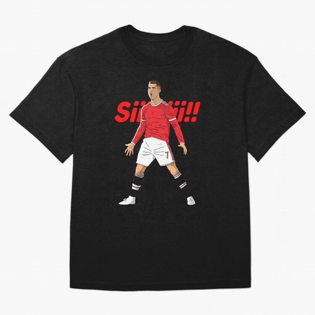 CR7 Siiiii!, Cristiano Ronaldo's trademark goal celebration Oversized T-Shirt Feel FIFA World Cup 2026 Group Stage for Fans of Cristiano Ronaldo, Haaland and CR7 and Spain, Bringing Soccer Culture, Superstar Moments, National Team Dreams and