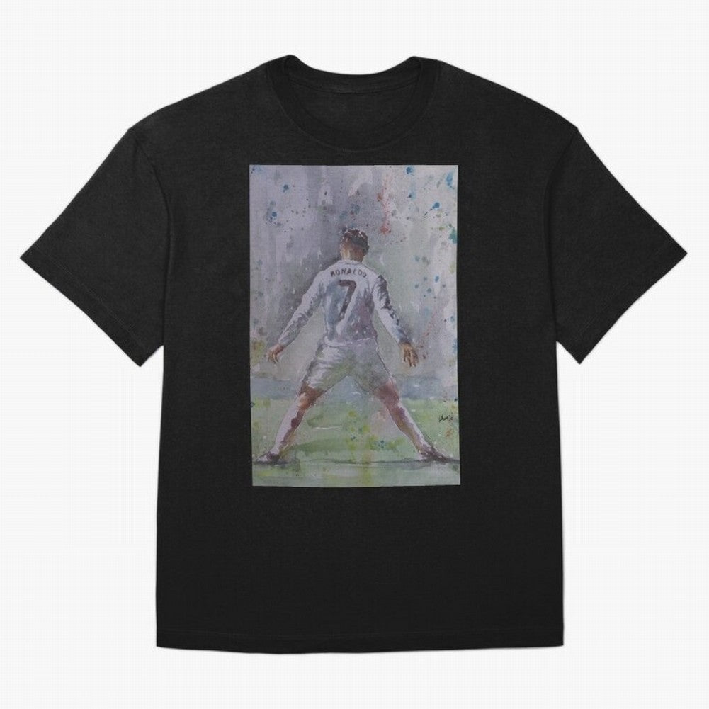 Cristiano Ronaldo - Portrait 2 Oversized T-Shirt Bring Global Tournament Vibes to Match Day Hype around FIFA World Cup 2026 Group Stage, Cristiano Ronaldo, Haaland and CR7, Argentina, Sports Nostalgia, International Competition, Famous Players and
