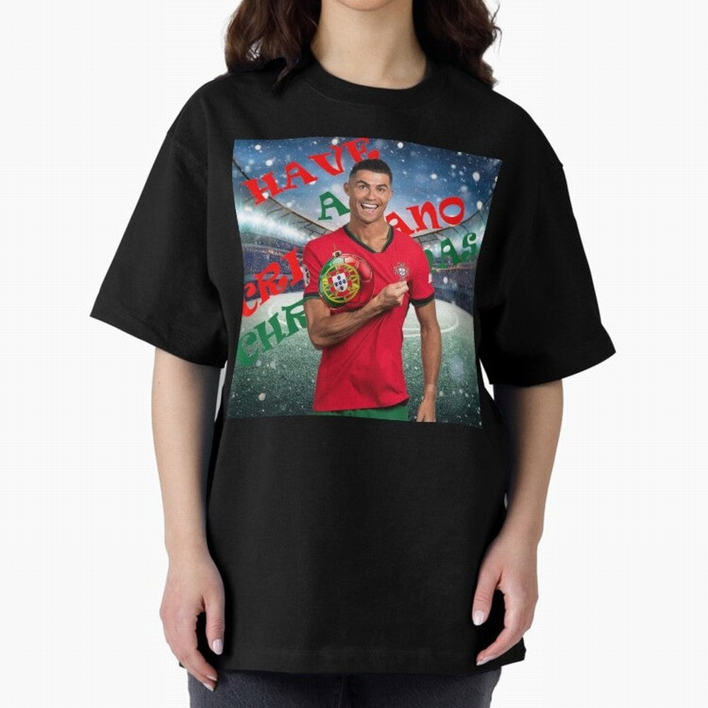 Have a Cristiano Christmas Oversized T-Shirt Support Your Favorite Stars during FIFA World Cup 2026 for Fans of CR7 and Messi and England, France and Netherlands, Bringing Soccer Culture, Superstar Moments, National Team Dreams and Competitive