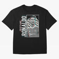 Cristiano Ronaldo Glith Effect Oversized T-Shirt Keep the Match Day Mood of FIFA World Cup 2026 Group Stage Spirit, Celebrating England and Germany, Messi, Neymar and Mbappe, Supporter Pride, Iconic Celebrations, Legendary Names and Global Match