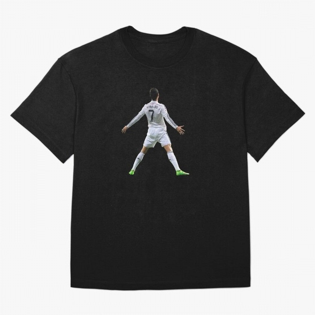 Ronaldo Real Madrid SUI Celebration Oversized T-Shirt Unlock FIFA World Cup 2026 USA Canada Mexico for Fans of CR7 and Messi and Spain, Bringing Football Festival Excitement, Trophy Ambitions, Country Rivalries and Star Player Buzz; Ideal for