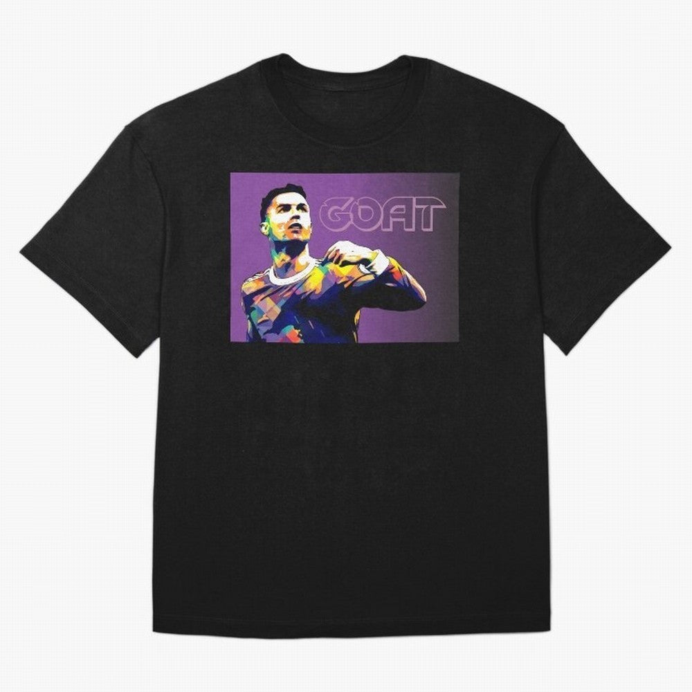 Cristiano Ronaldo Goat Popart Oversized T-Shirt Celebrate the Next Chapter of FIFA World Cup 2026 USA Canada Mexico Centered on Haaland and Mbappe, England and Germany Energy, Worldwide Fan Energy, Dramatic Goals, Stadium Lights and Championship