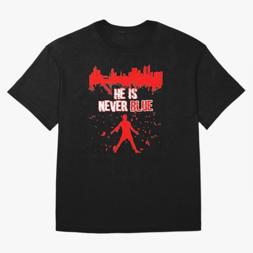 Cr7-Ronaldo-He Is Never Blue Manchester-Red Oversized T-Shirt Make Memories around FIFA World Cup 2026 for Fans of Haaland and Argentina, Bringing Football Passion, Legendary Performances, Festival Vibes and Supporter Community; Perfect for People