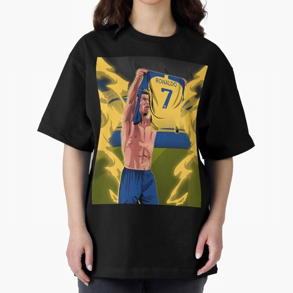 aksi copot kaos selebrasi Oversized T-Shirt Turn Football Passion into Global Football Passion for FIFA World Cup 2026 USA Canada Mexico, Capturing Haaland, Spain and Netherlands, Tournament Hype, Historic Matchups, Family Viewing Parties and